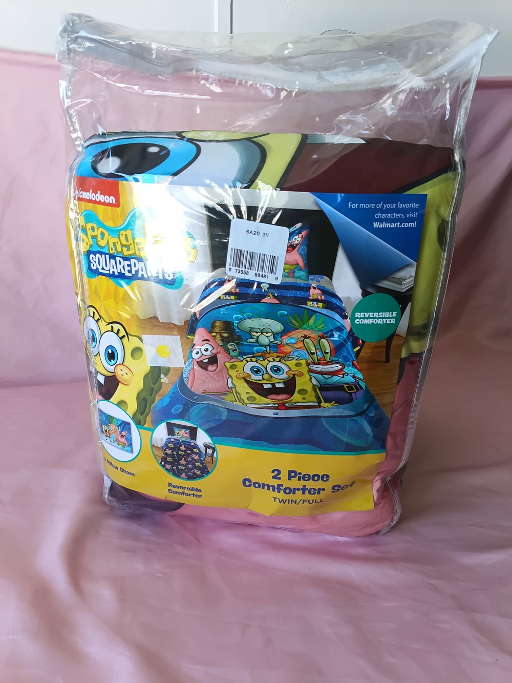 Spongebob Kids 2-Piece Twin/Full Comforter Set, Reversible